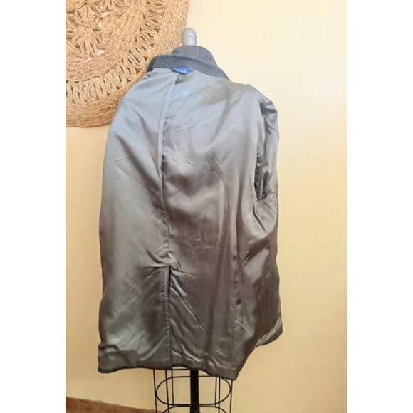 Pendleton Wool Blazer 48 Long Herringbone Western Yoke Elbow Patches Gray - Picture 5 of 7